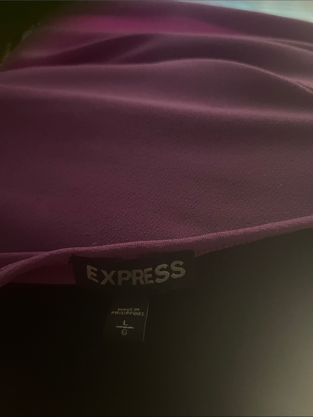 Express One-Shoulder Purple Top - Picture 2 of 5